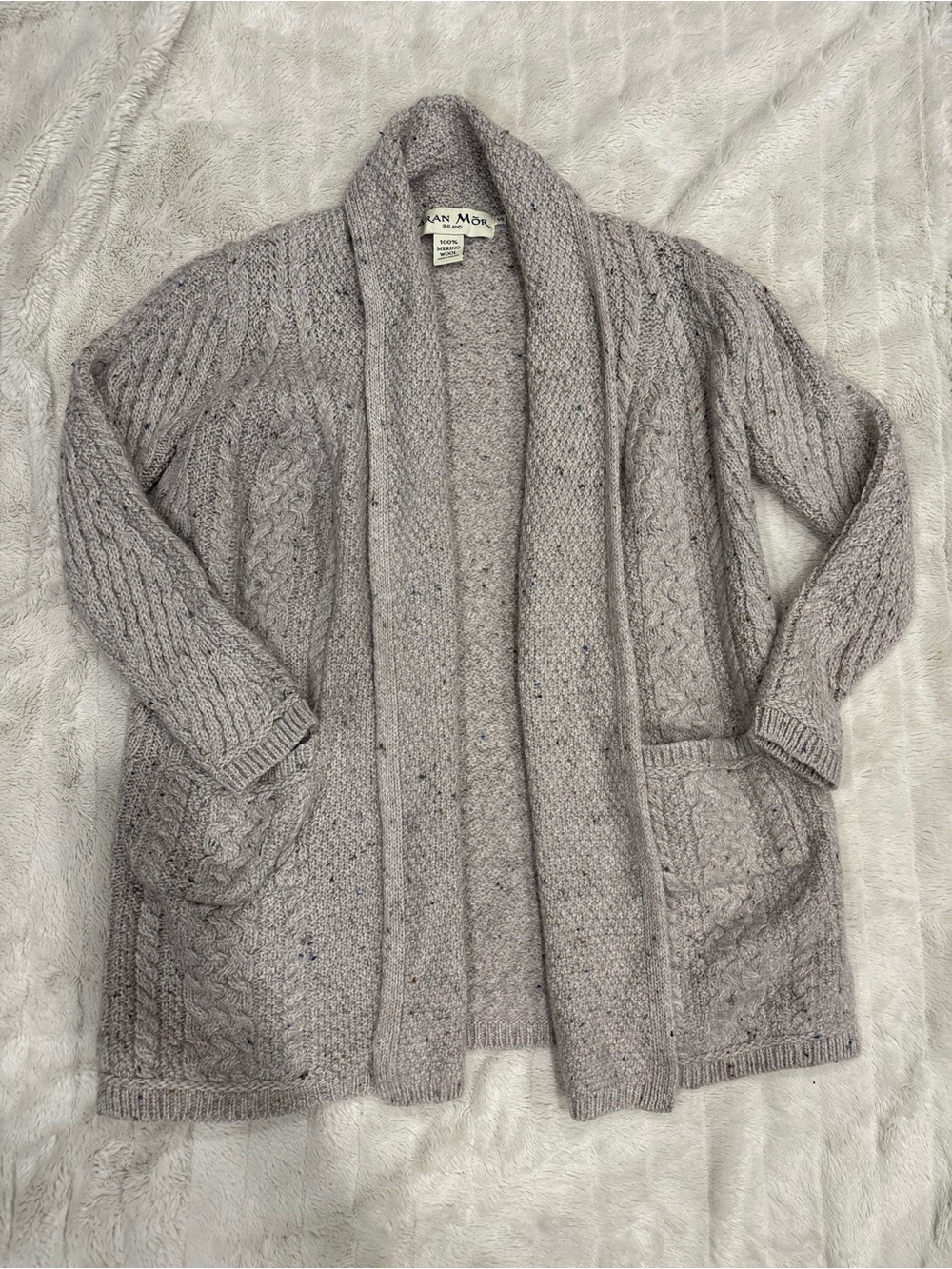 Aran Mor 100% Wool Cardigan